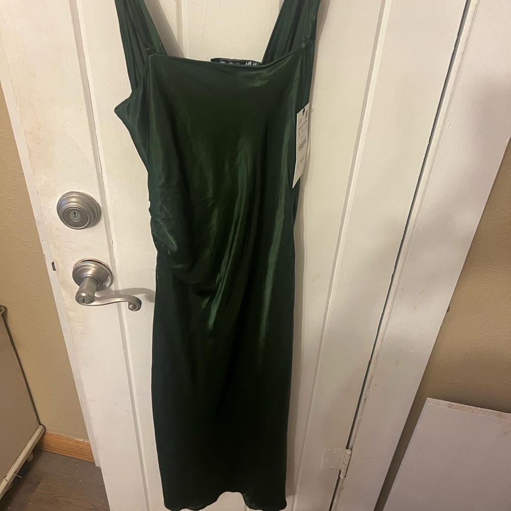 ZARA Green silk Dress